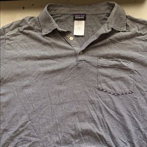 Short Sleeved Striped Patagonia Polo Shirt
